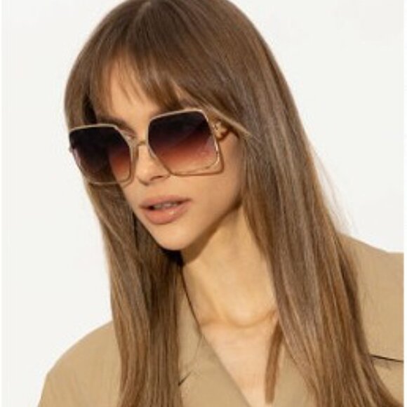🕶️New Isabel Marant IM 0102/S 001Q PR Sunglasses - Gold Frame, Brown Lenses - Picture 2 of 11